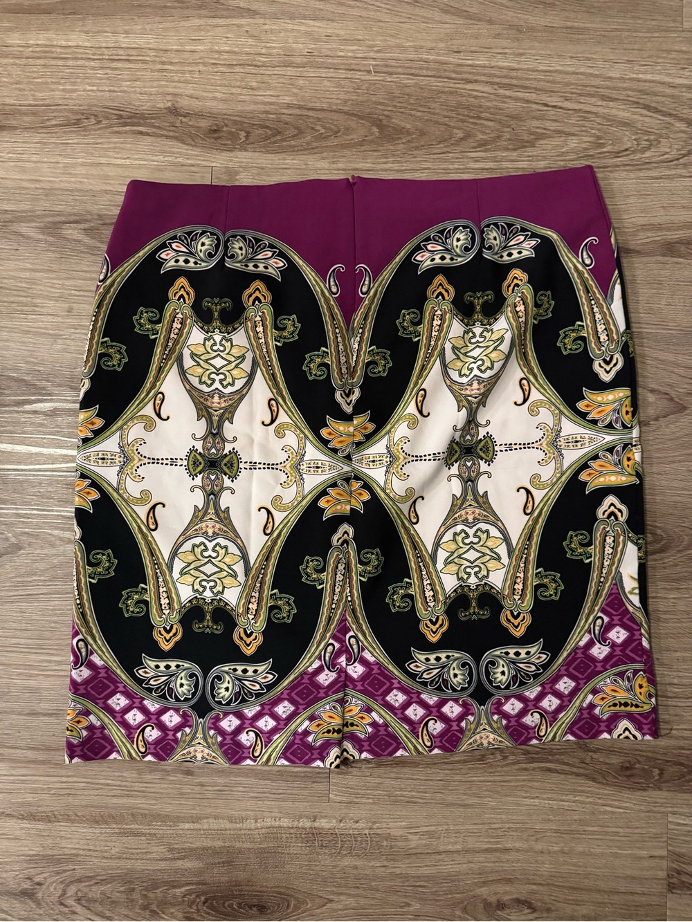 Monroe & Main Paisley Printed Purple Medallion Mini Skirt Sz 20W